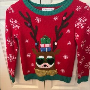 Red Reindeer Christmas Sweater